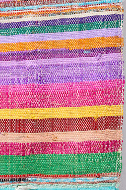 Striped Handmade Throw Rug or Blanket