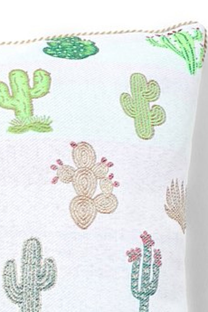 Jacquard Cactus Square Pillow