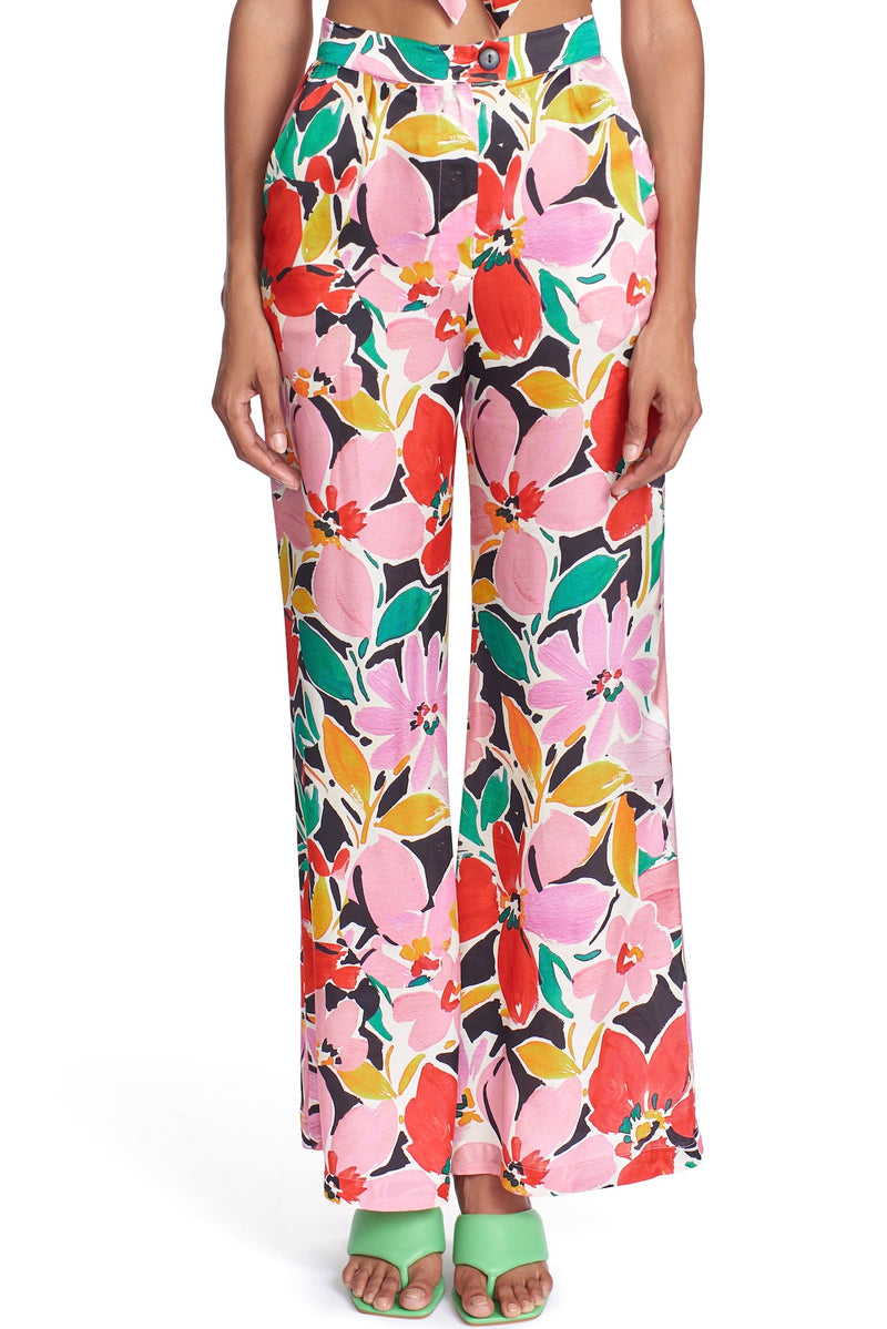 THE CAMILLE PANT - BOLD BLOOMS