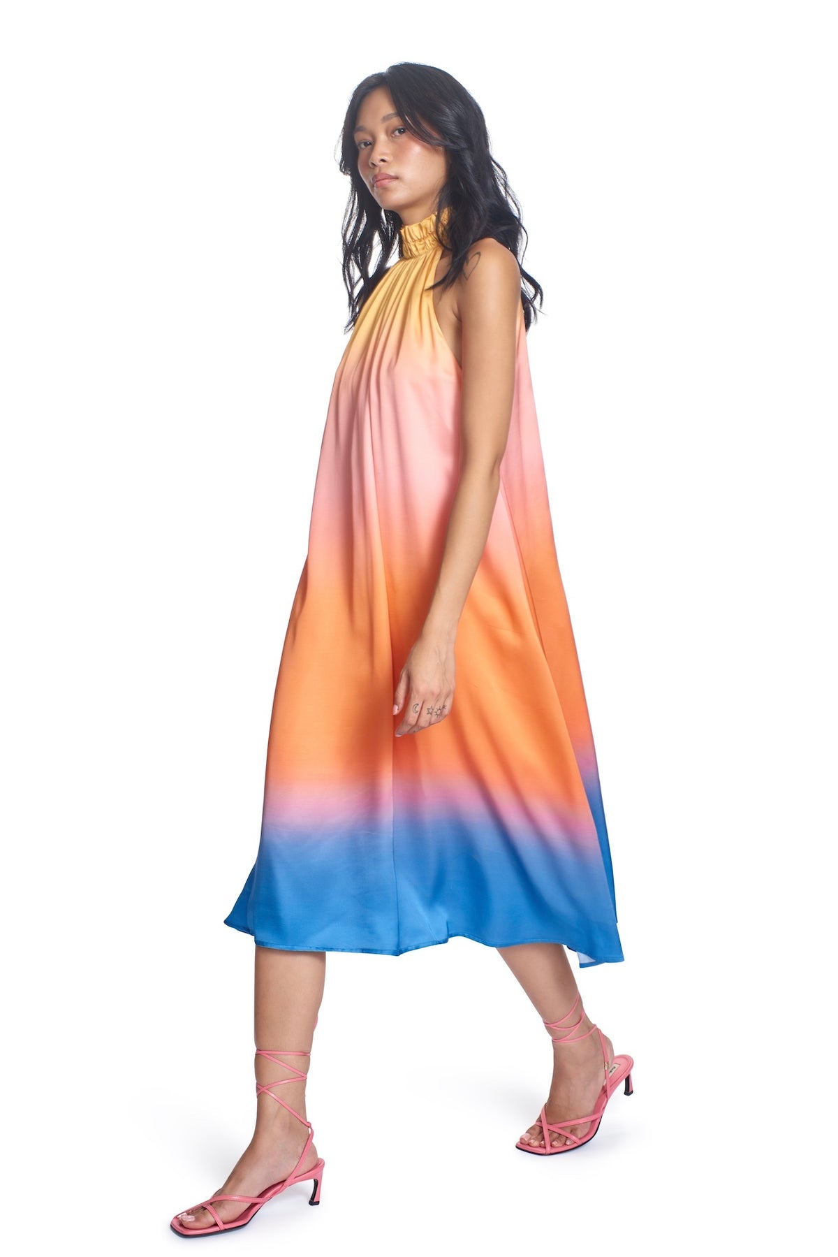 corey lynn calter halter tiered maxi dress Corey Lynn Calter Halter Tiered Maxi Dress