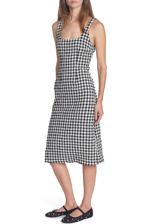 THE LAINEY DRESS-GINGHAM L / BLACK/WHITE