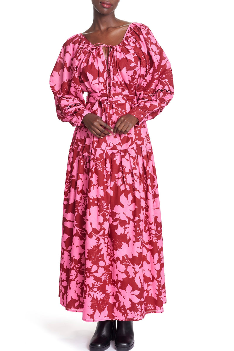 THE KENYA DRESS- SHADOW FLOWER- ORGANIC