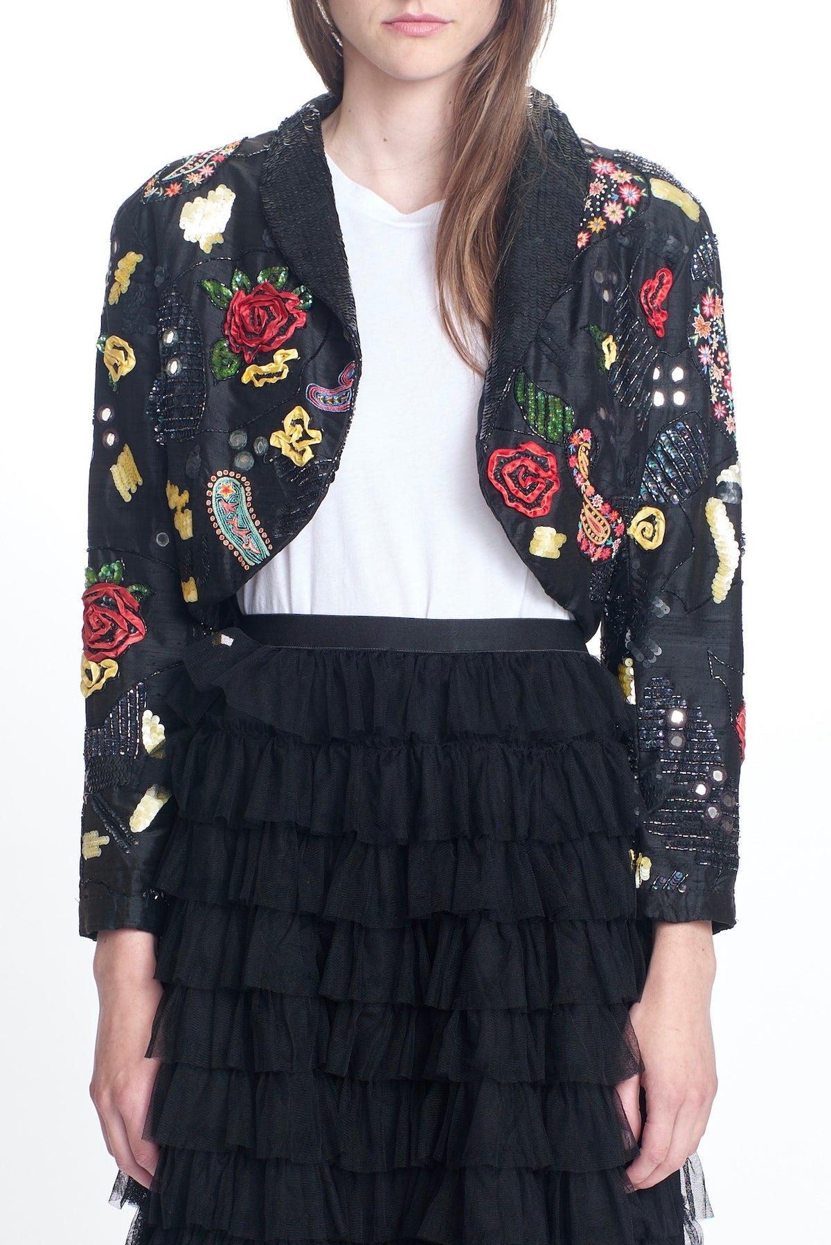 beaded bolero jackets for evening dresses jacket Featured_Shop on sale Theory Sweetheart Neckline Frill Size:Petite-4 while flattering ruching enhances