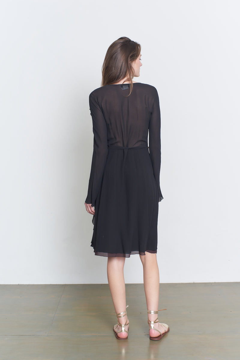 Sonia Rykiel chiffon wrap dress