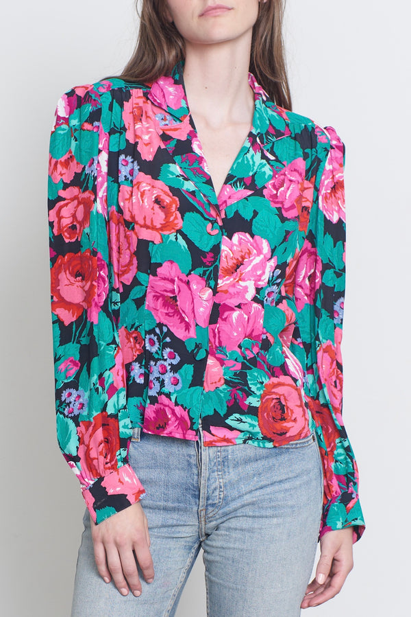 Floral blouse jacket - Vintage