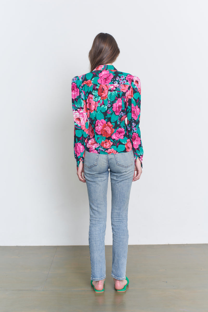 Floral blouse jacket - Vintage