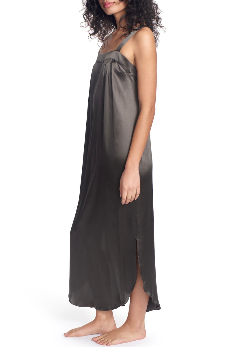 silk lounge dress Womens Silk Lounge Night Dress In Navy Blue M