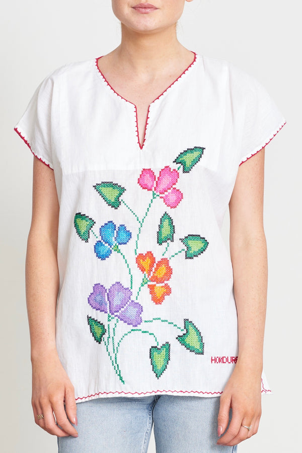 Embroidered top from Honduras - Pre Owned