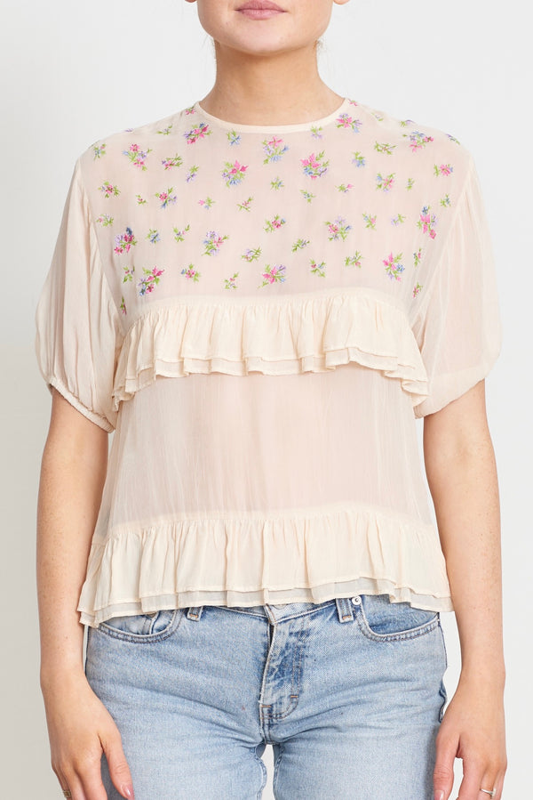 Sheer Embroidered top - Pre Owned