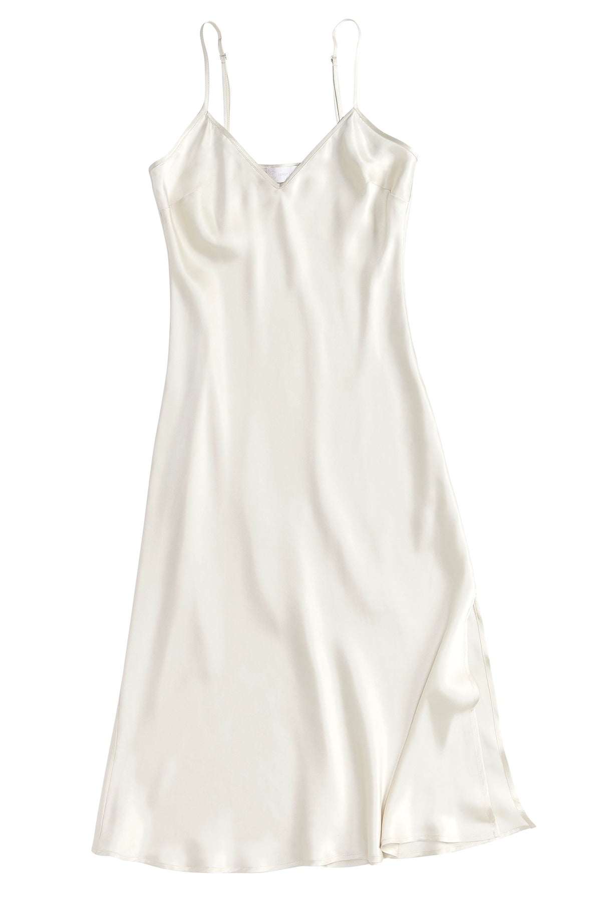 ANA SILK SLIP DRESS L / IVORY
