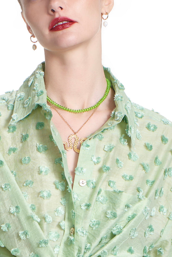 Block Green Necklace