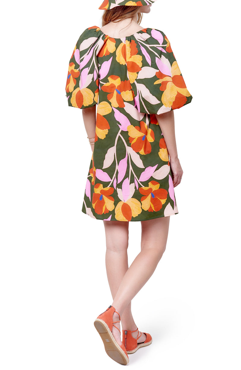 HARIETTE Balloon Sleeve Mini Dress - Floral