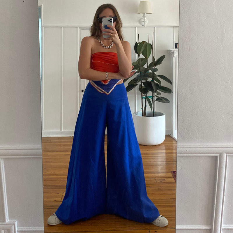 2 Piece Outfits for Women Y2K Short Sleeve Crop Tops Loose Casual Wide Leg  Trousers Palazzo Pants with Pockets - Walmart.com