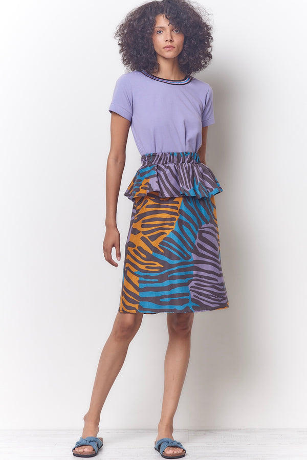 SASHA Peplum Skirt - Zebra