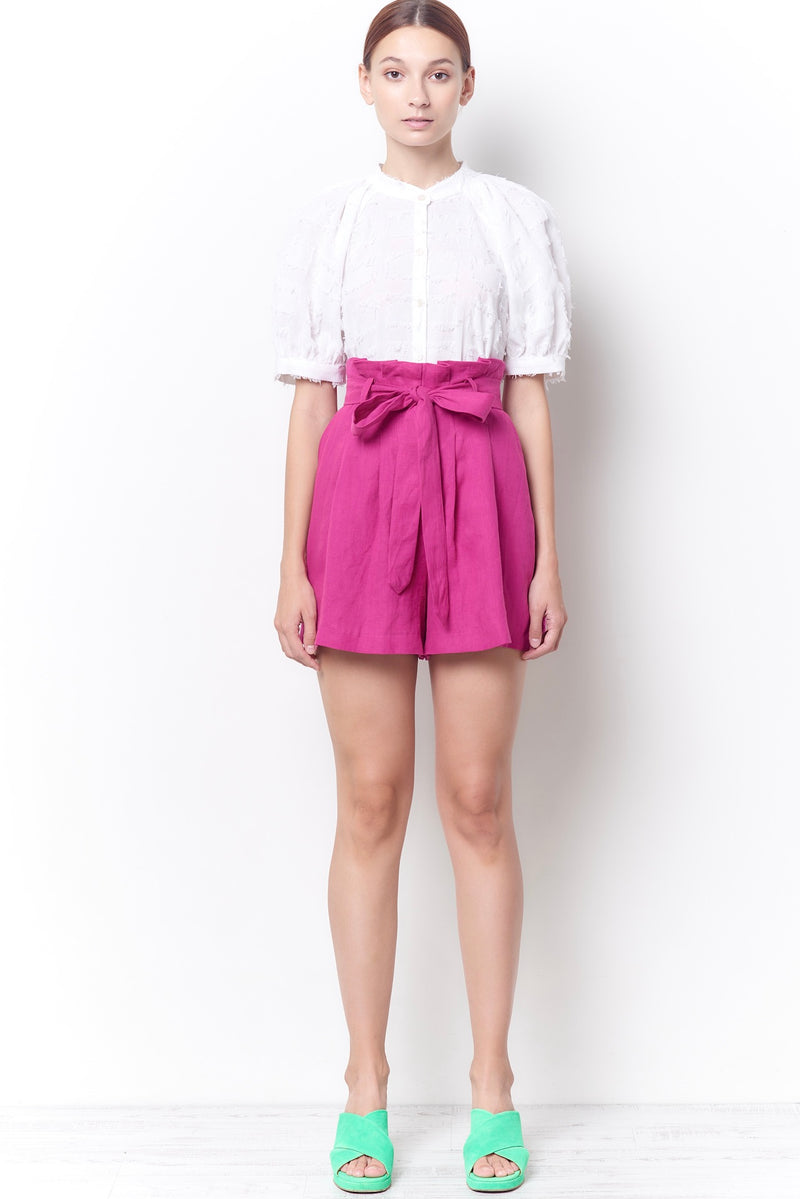 ALEXA High Waisted Shorts - Linen