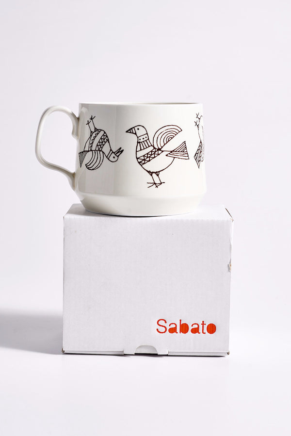 Sabato Porcelain Bird 10oz Mugs