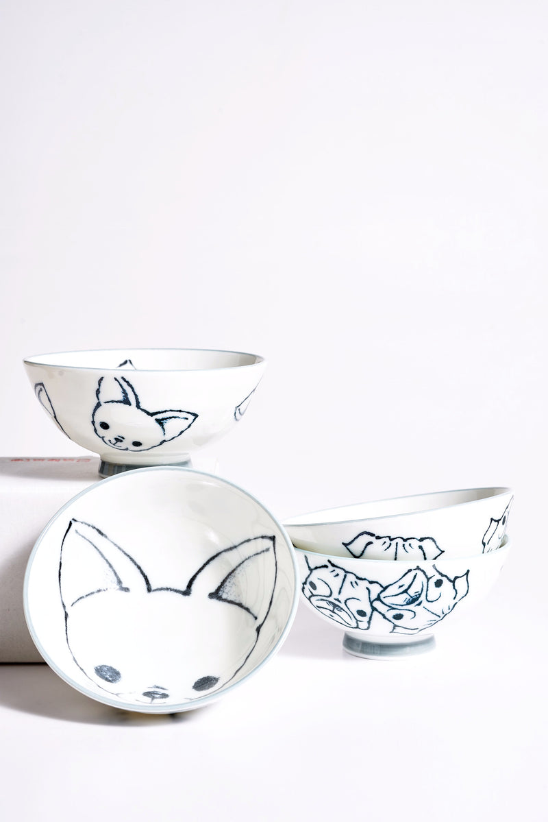Chihuahua or Pug Ceramic Rice Bowl