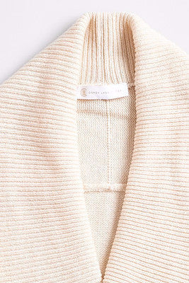 LEILA Wrap Cashmere Cocoon Sweater