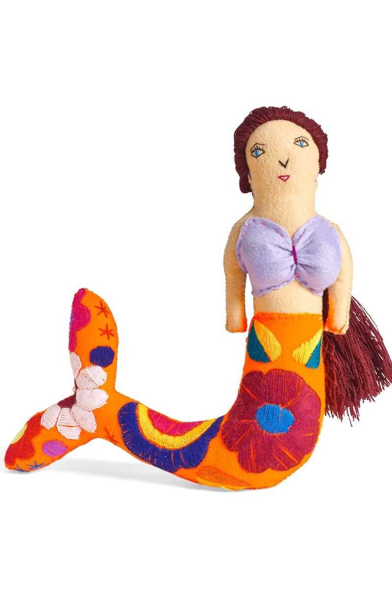 Mexican Embroidered Mermaid Doll