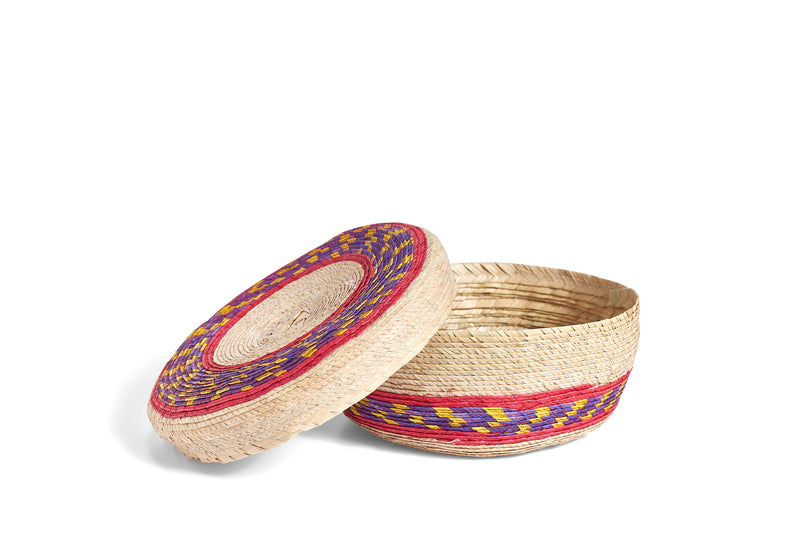 Handmade Lidded Mexican Baskets