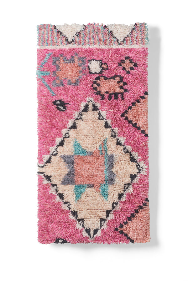 Pink Mixed Pattern Area Rug