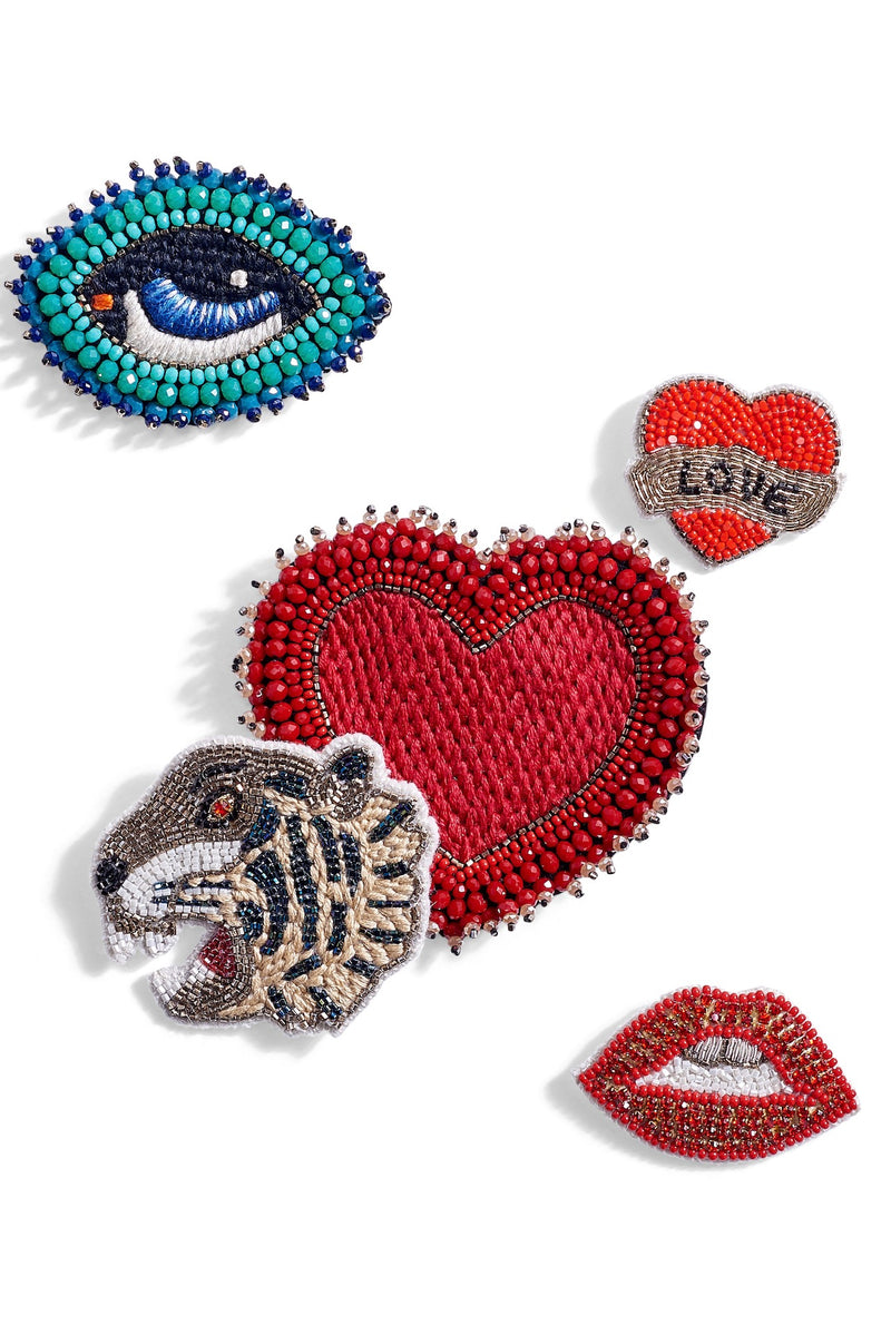 Beaded and Embroidered Broaches