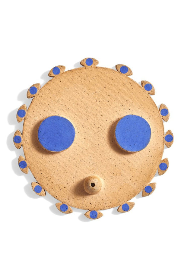 Meha Ceramics Exclusive Ocean Blue Evil Eye Toker Incense Holder